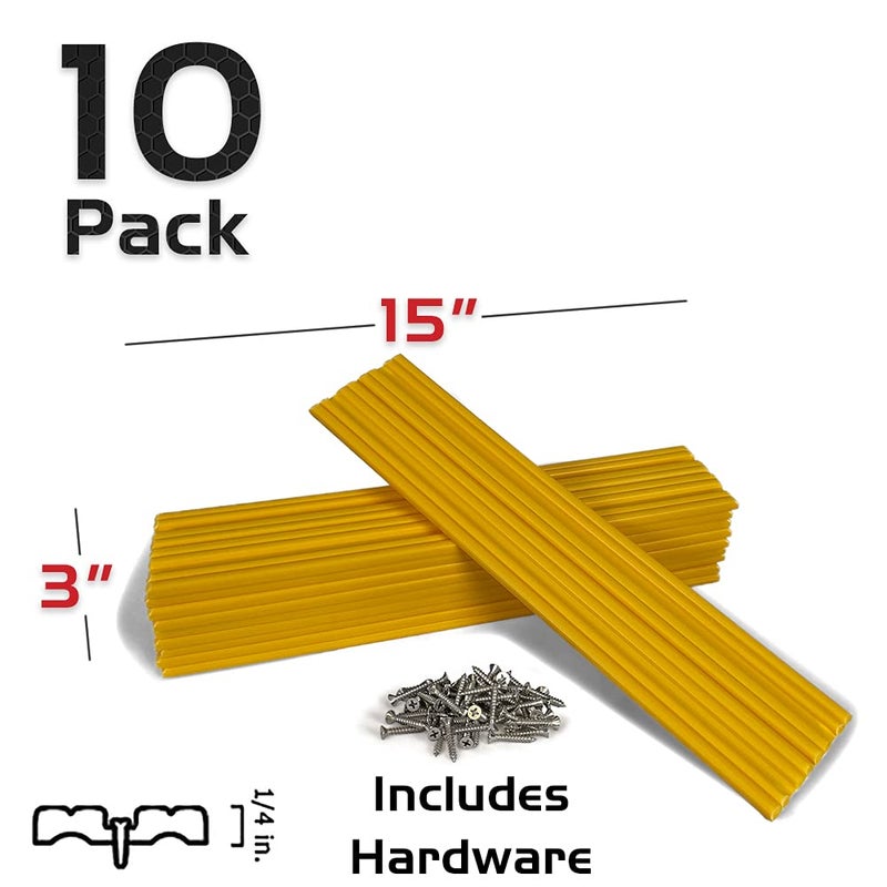Caliber شرائح دعامات قارب كالبر 23013، 3 × 15 بوصة، عبوة 10، أصفر - Image 2